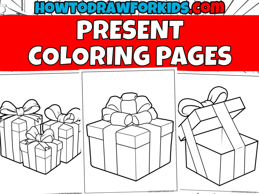 present coloring pages featured image