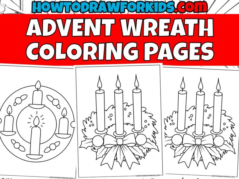 advent wreath coloring pages featured image