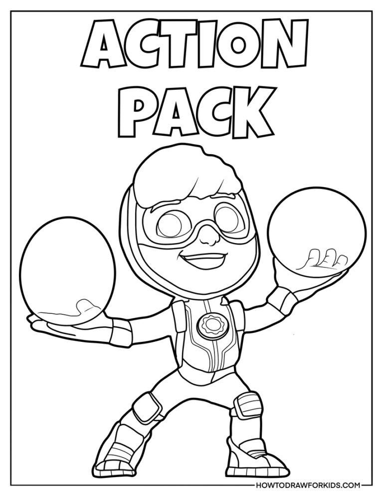 Action Pack Coloring Pages Free - Clay From Action Pack Coloring Page 768x994 