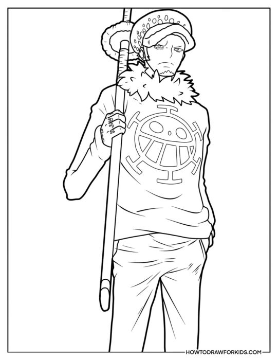 Detailed Trafalgar Law for Coloring