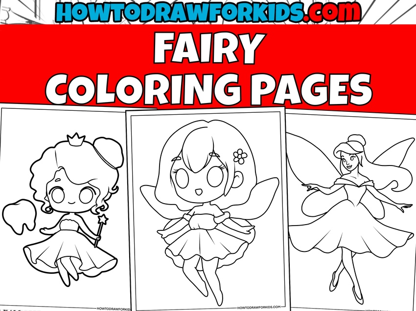 Fairy coloring pages featured image