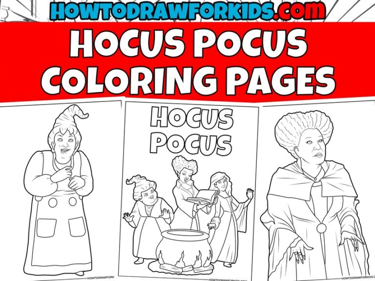 Hocus pocus coloring pages featured image