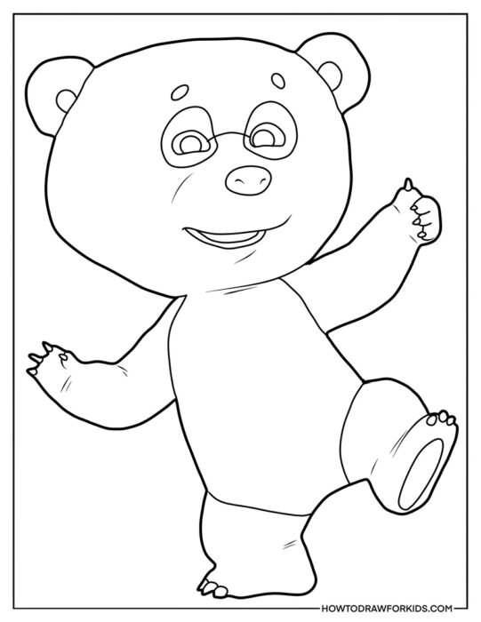 Panda from Masha and the Bear for Coloring