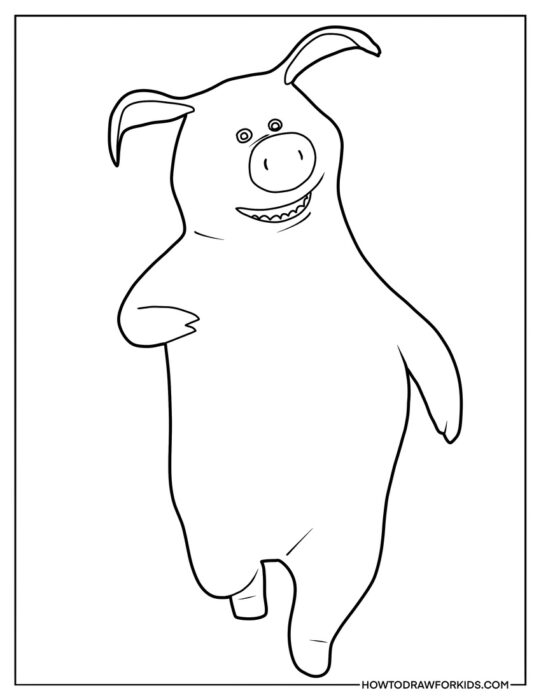 Running Rosie Outline for Coloring