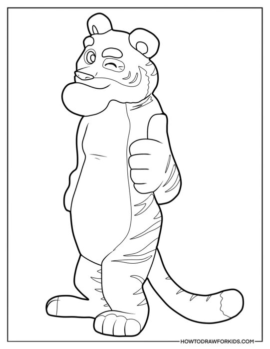 Tiger from Masha and the Bear Coloring Sheet