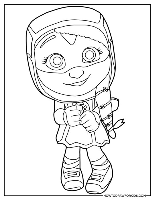 Treena From Action Pack Coloring Page