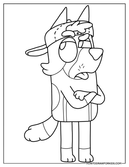 Young Bandit Heeler Outline For Coloring