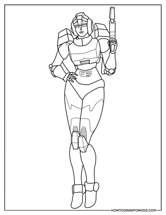 Arcee Transformer Coloring Sheet