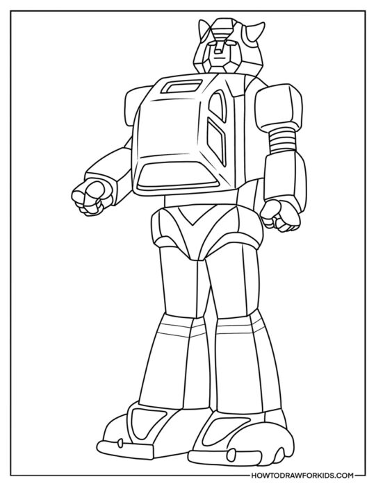 Cartoon Bumblebee Transformer Coloring Page