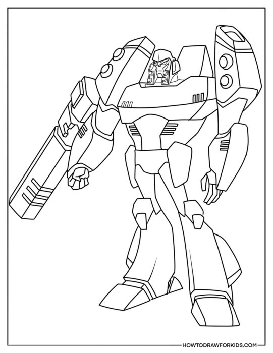Cartoon Megatron Coloring Sheet