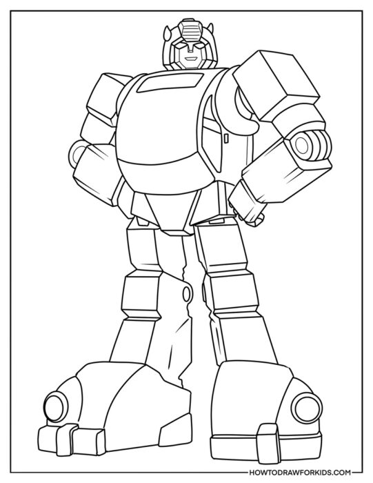 Cartoon Transformer Coloring Page