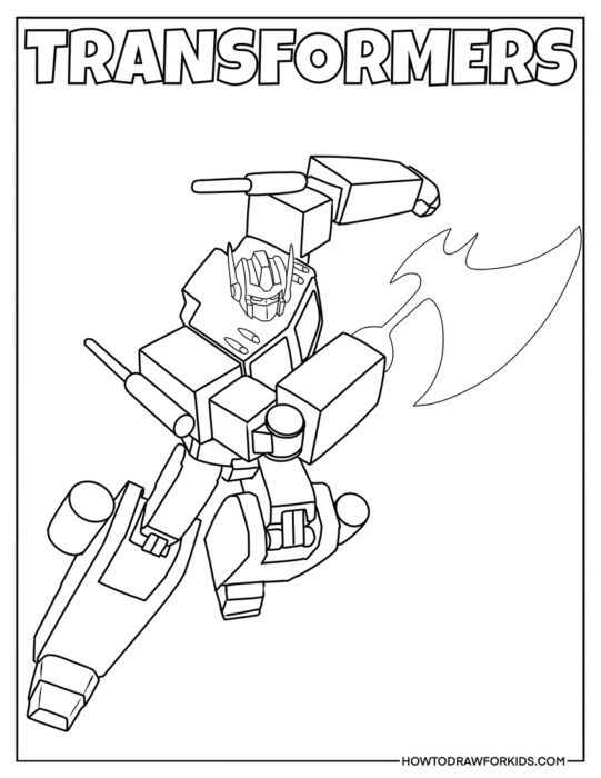 Detailed Transformer Coloring Page