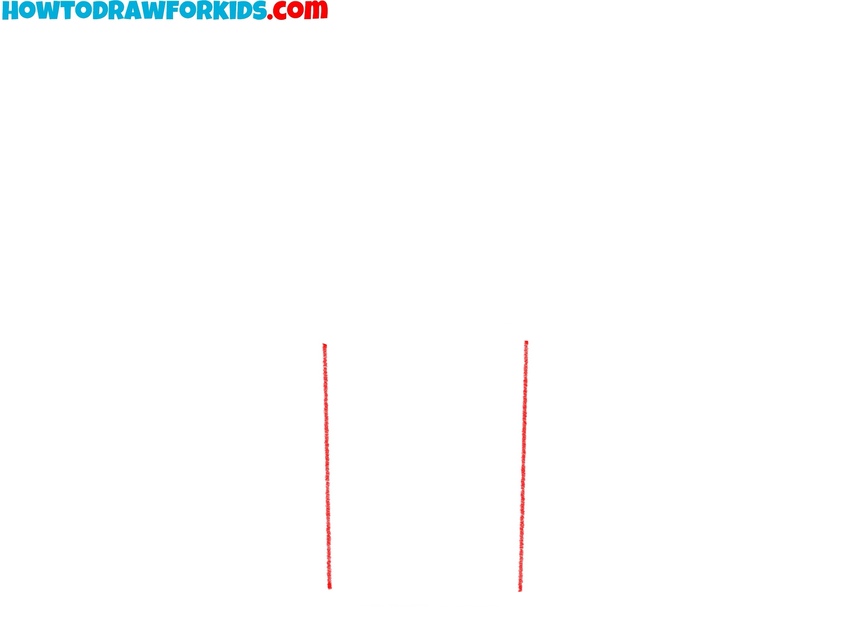 Draw the side lines of the lipstick base
