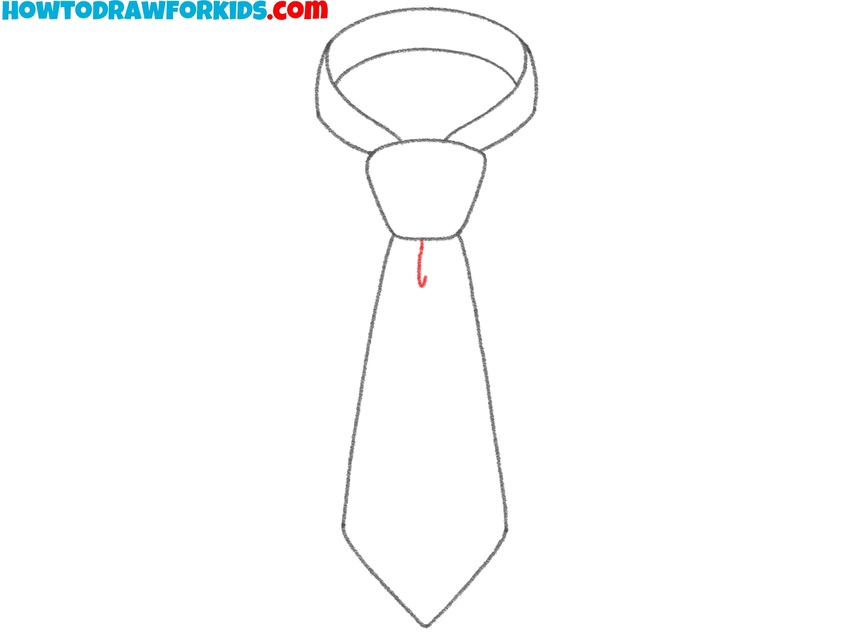 Sketch a fold below the knot
