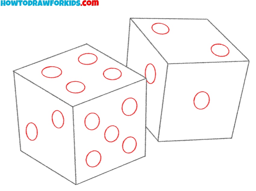 Place the spots for each face