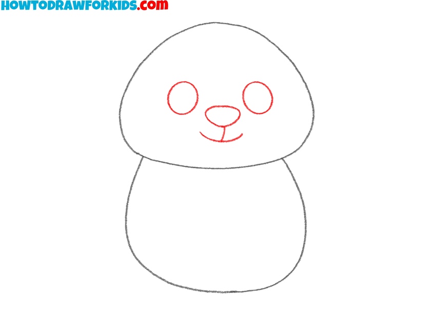 Add the eyes, nose, and mouth