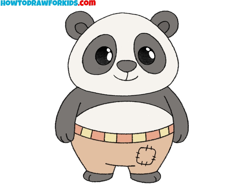 Paint the Kung Fu Panda drawing