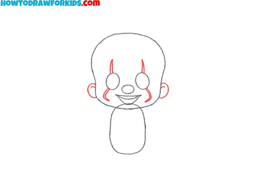 Add the signature makeup and ears