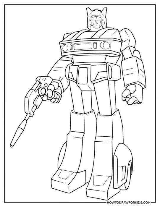 Jazz Transformer Coloring Sheet