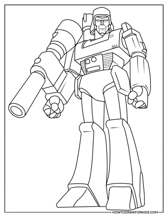 Megatron from Transformers Coloring Page