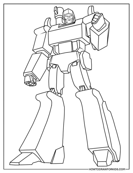 Megatron from Transformers Coloring Sheet