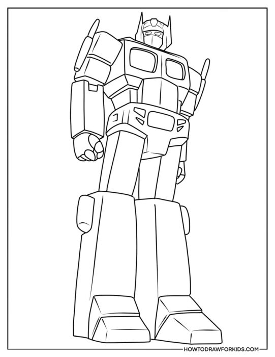 Optimus Prime Coloring Sheet