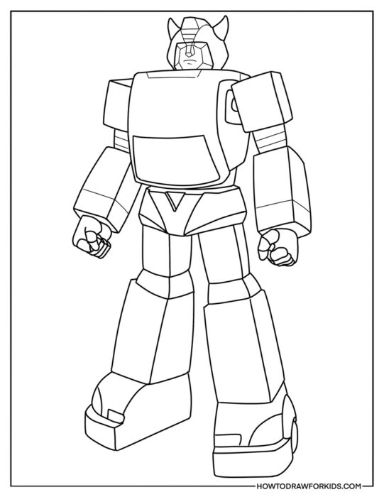 Prowl from Transformers Outline to Color