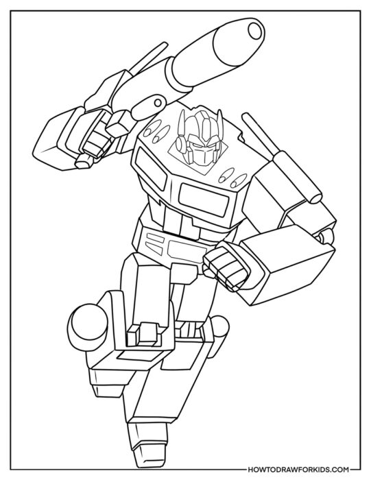 Running Optimus Prime Coloring Sheet