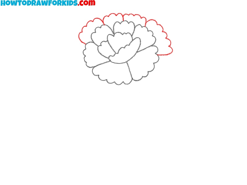Start drawing the outer layer