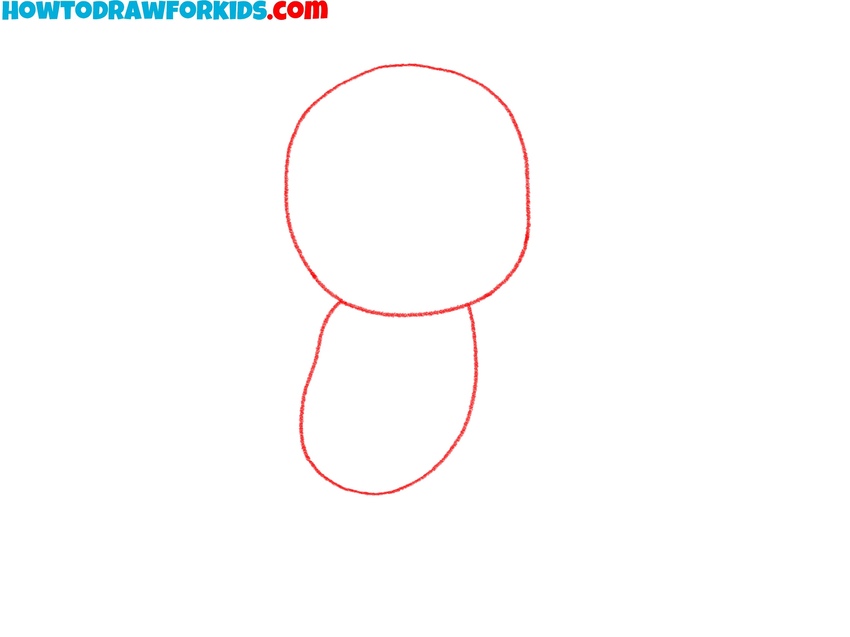 Begin to sketch Cupid’s outline