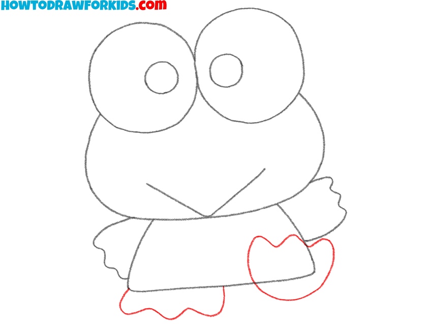 Sketch two small legs