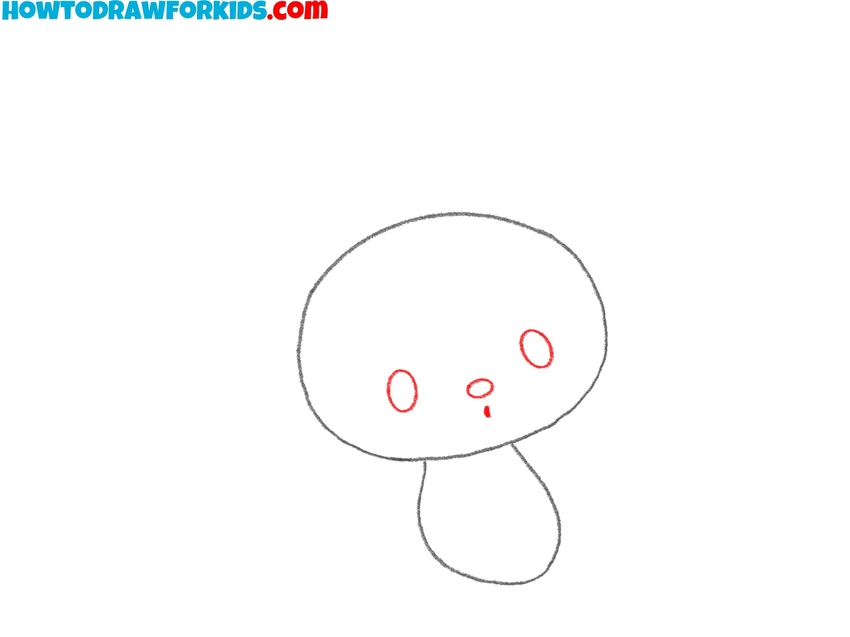 Sketch the facial features