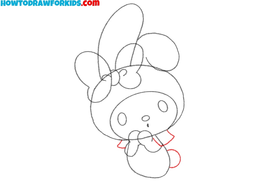 Complete the hood and sketch the tail