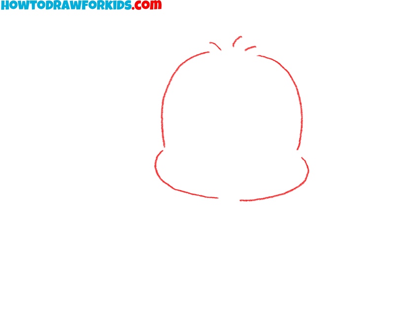 Sketch Pochacco’s head shape