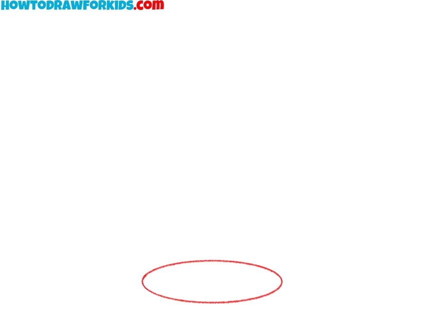 Start drawing the base of the Stanley Cup
