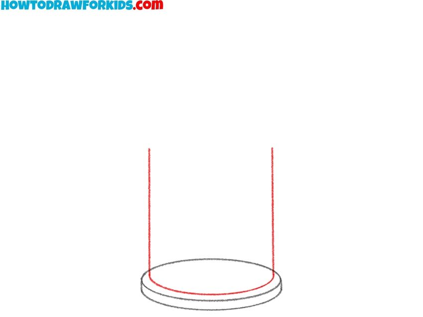 Draw the Stanley Cup side edges