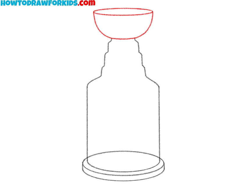 Sketch the bowl at the top