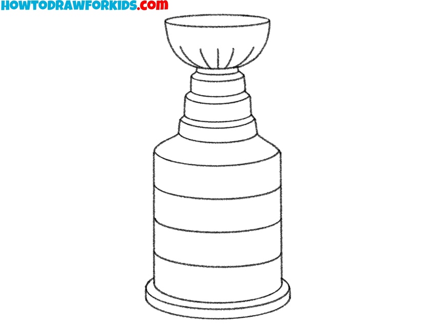 Finalize the outlines of the trophy