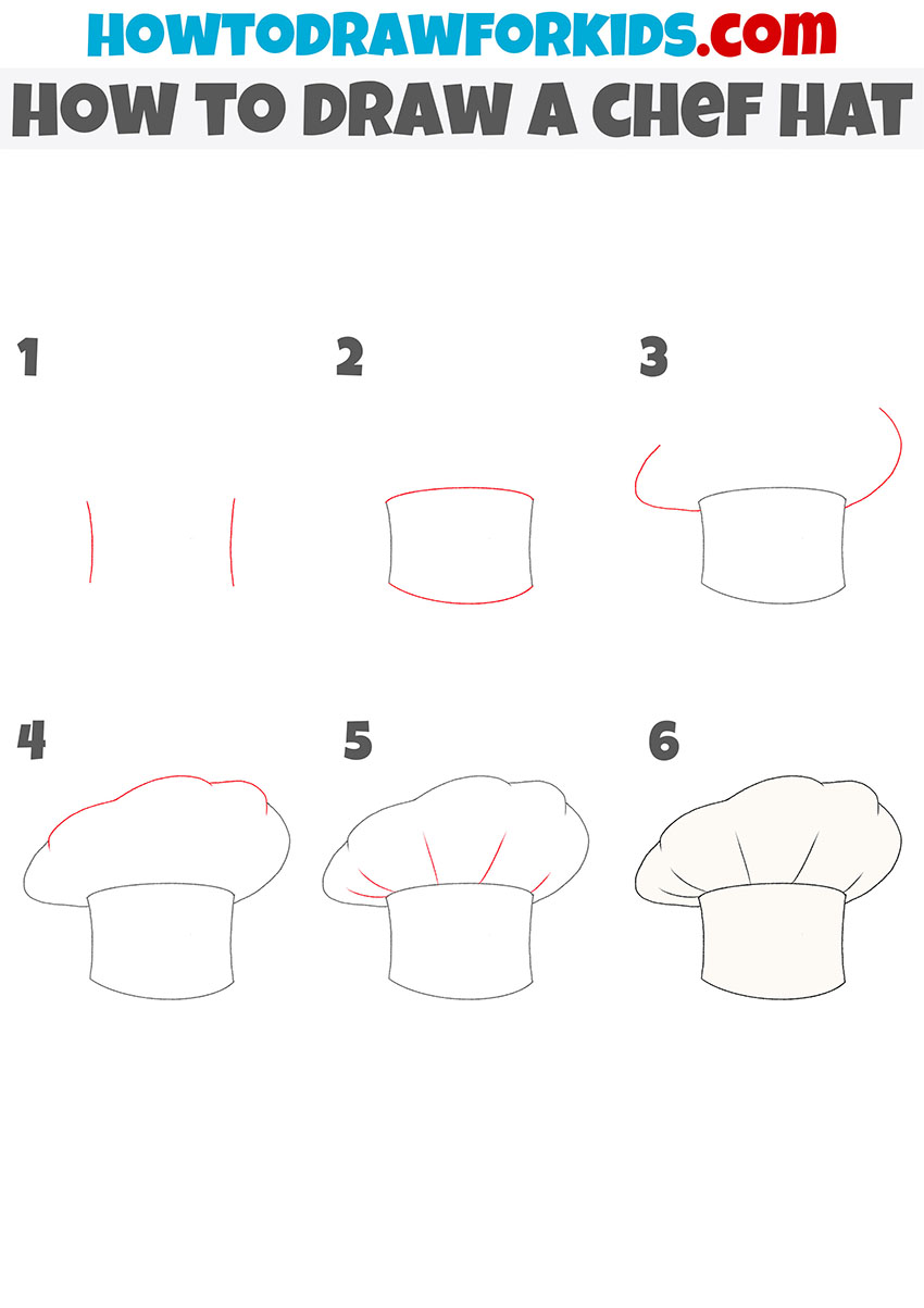 chef hat drawing tutorial
