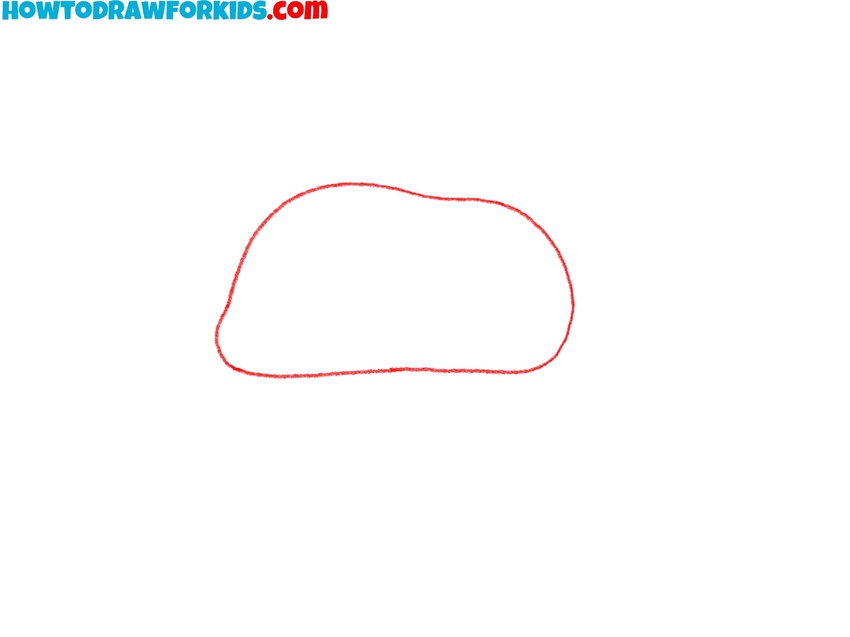 Draw Gudetama’s body shape