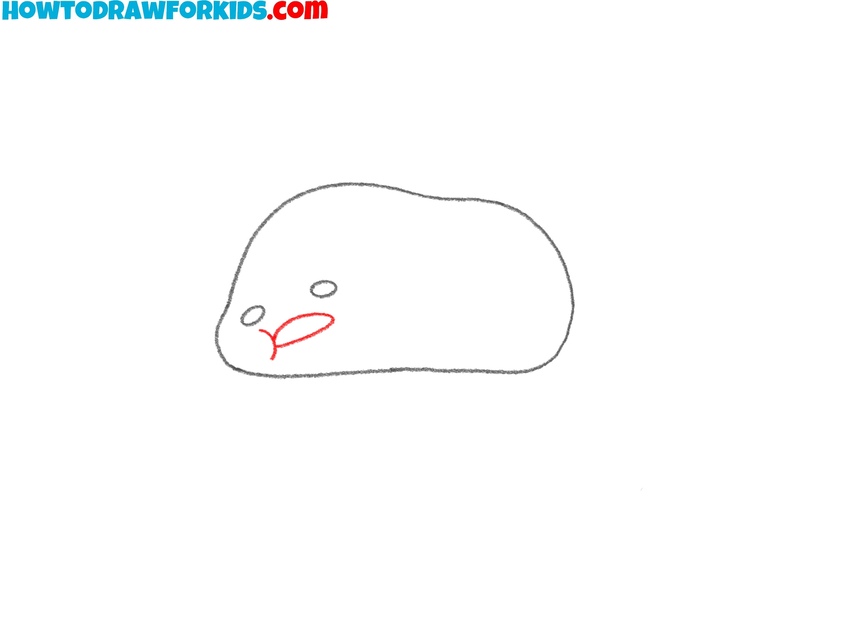 Sketch the simple mouth