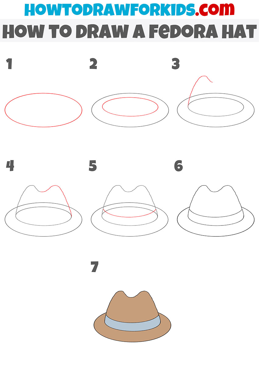 fedora hat drawing tutorial