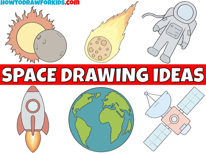 Space drawing ideas featured image